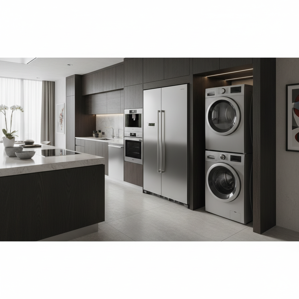 Premium kitchen and home appliances in a luxury environment